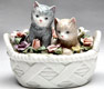 Kittens In Basket Music Box