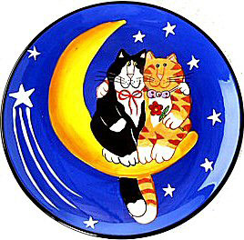 Moonlight Cats Plate