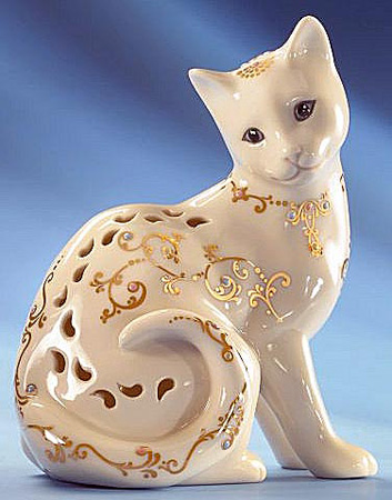 Jewels Of Light Gilded Cat