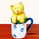 Cat Mug Collectibles, Cat Clocks, Cat Music Boxes, Cat Jars, Cat Mugs