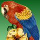 Bird Items, Bird Sculptures,Bird Gifts,Macaw Clock