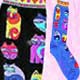 cat socks, cat design socks,Laurel Burch Sock Shop