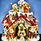 Christmas Doghouse With Cat Pals Music Box